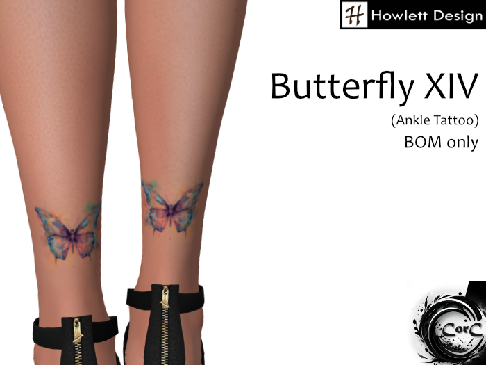 [HDesign] Butterfly XIV (Ankle Tattoo)