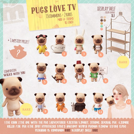 *MishMish* Pugs Love TV - Pug Companion [Boxed] RARE