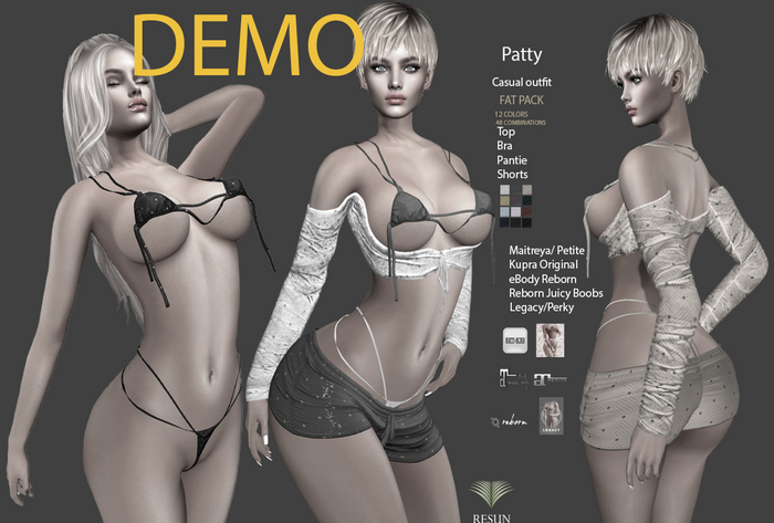 Res_Patty outfit All colors demo**