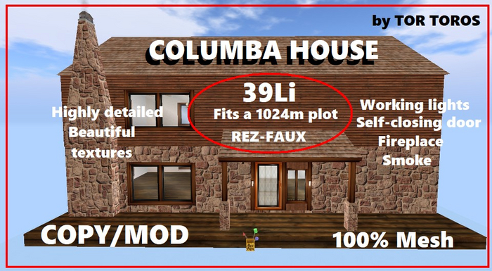 Rez-Faux COLUMBA HOUSE  39Li  LOW PRIM