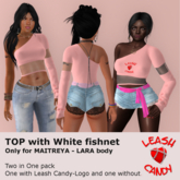 Leash Candy One arm Pink-White