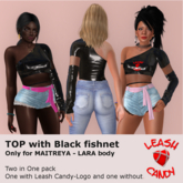 Leash Candy - One arm Black Glossy