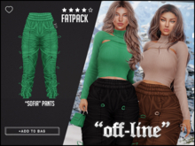 "Off-Line" x "Sofia" Pants / Fatpack