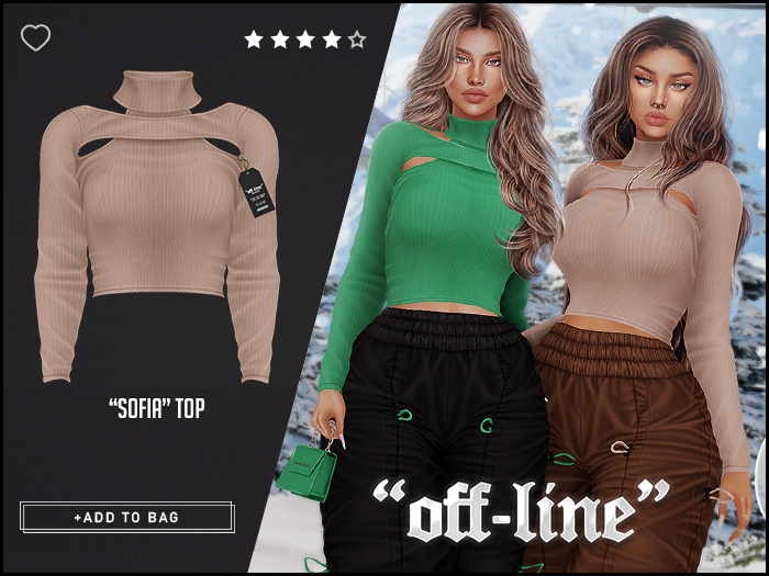 "Off-Line" x "Sofia" Top / Nude