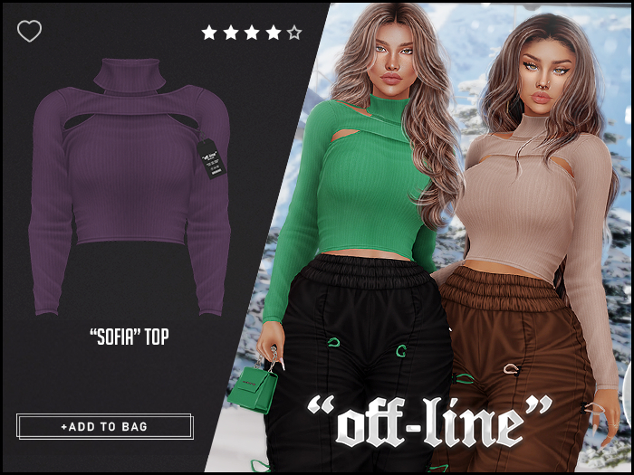 "Off-Line" x "Sofia" Top / Mauve