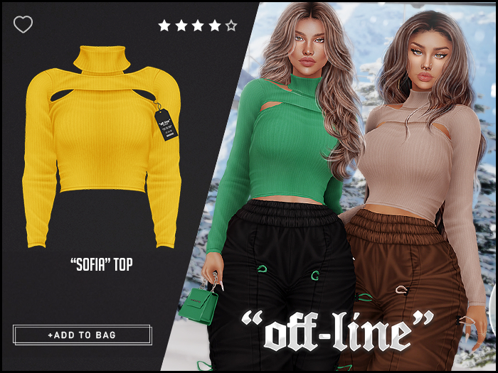 "Off-Line" x "Sofia" Top / Lemon