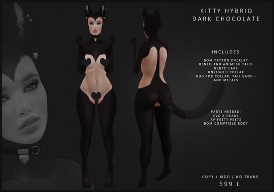 [MODZ] KITTY HYBRID - DARK CHOCOLATE - ADD ME