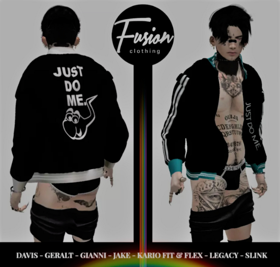 [Fusion Fashion Delivery Hud] - Just Do Me Open Hacket - Aqua