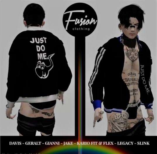 [Fusion Fashion Delivery Hud] - Just Do Me Open Jacket - Blue