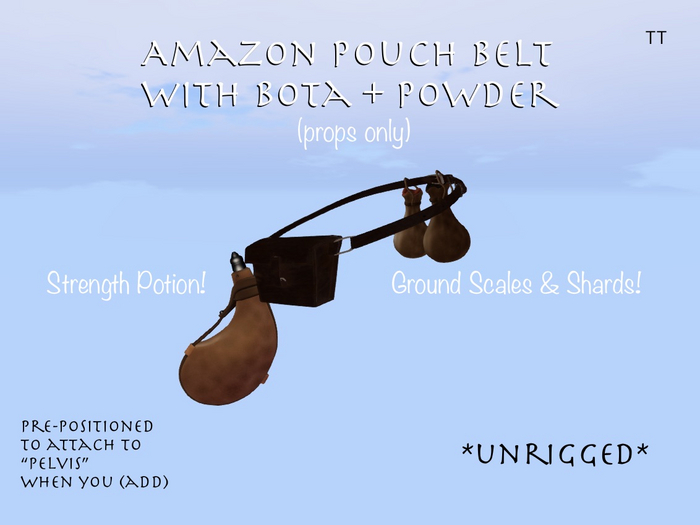 [TT]  K'in (wearable) Amazon pouch belt with bota + powder