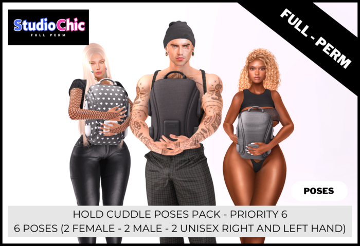 6 HOLD CUDDLE POSES -  FULL PERM - - HIGH QUALITY PRIORITY 6