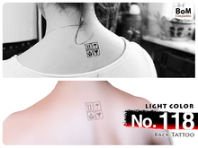 (Back Tattoo) No.118 Light