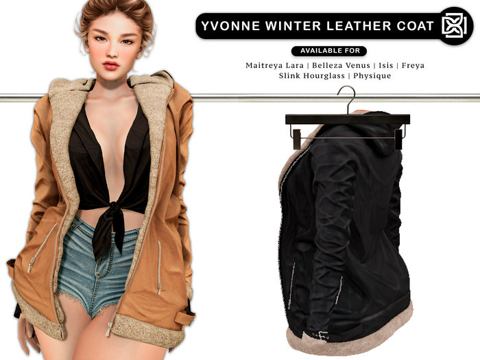 Addams "Yvonne" Winter Leather Coat #30