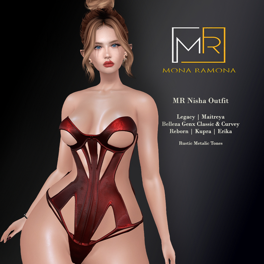 NISHA OUTFIT METALLIC RED