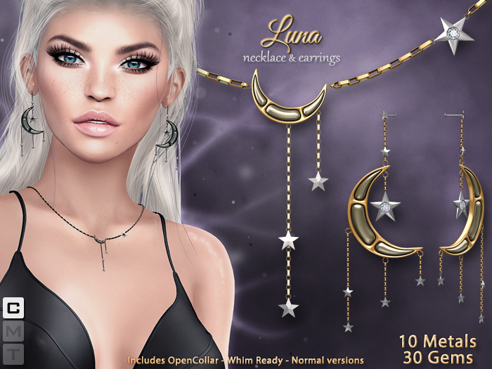 **RE** Luna Necklace & Earrings Set - OpenCollar - Whim Ready