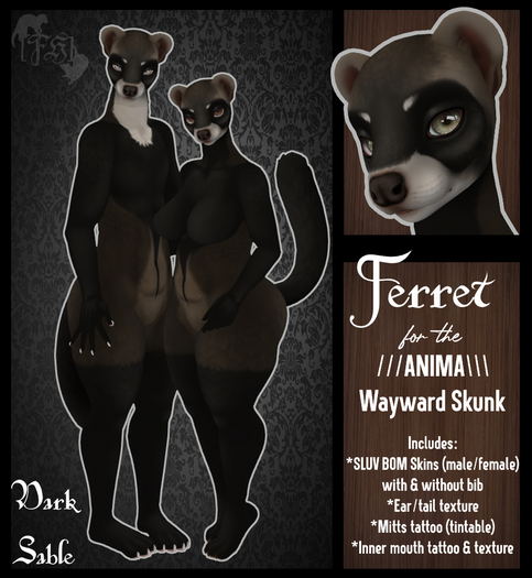 [FH] Anima Ferret Mod - Dark Sable