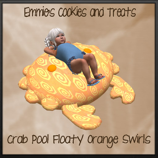Crab Pool Floaty Orange Swirls