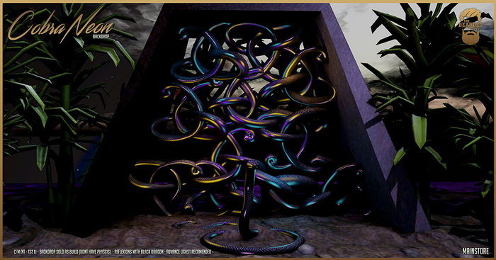 Cobra Neon Backdrop - The Bearded Guy