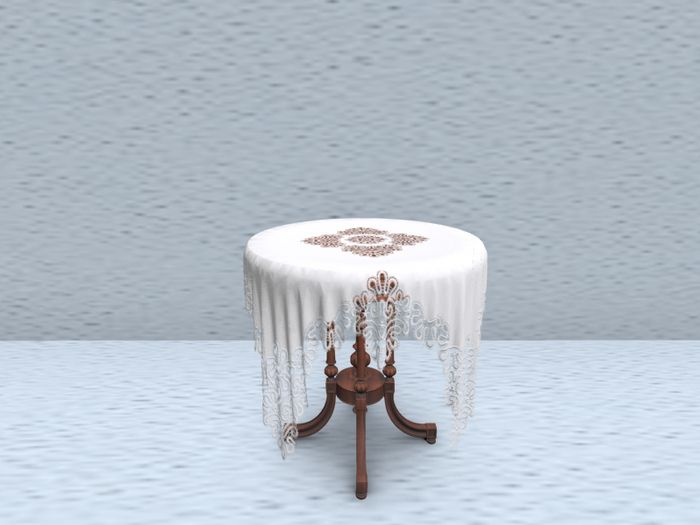 Accent Table White Lace 