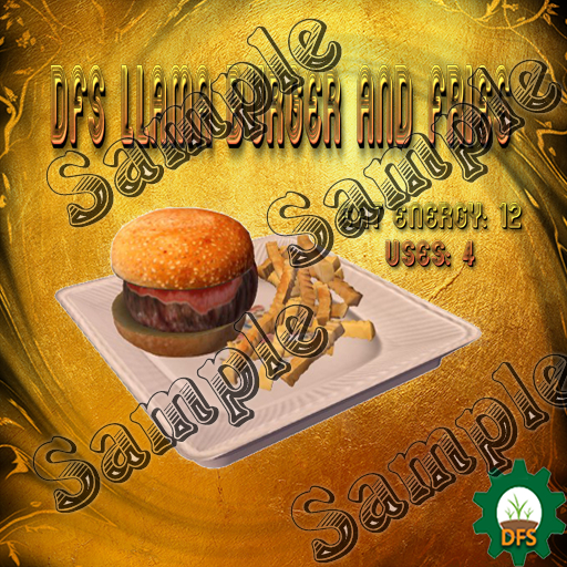 DFS Texture Llama Burger and Fries