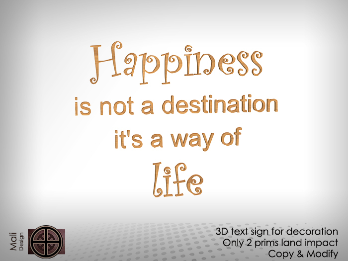 Happiness sign 3D