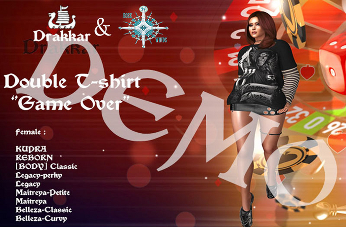 Game Over-Double T-shirt - Female - DEMO