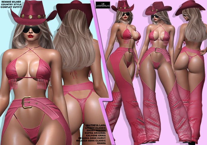 Second Life Marketplace - **REMMIE MILNER PINK COUNTRY STYLE COMPLET OUTFIT** Second Life Marketplace - **REMMIE MILNER PINK COUNTRY STYLE COMPLET OUTFIT**