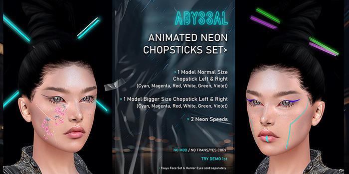 +ABYSSAL+ NEON CHOPSTICKS SET-