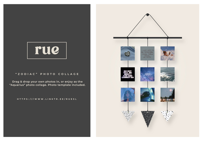 rue / zodiac photo collage
