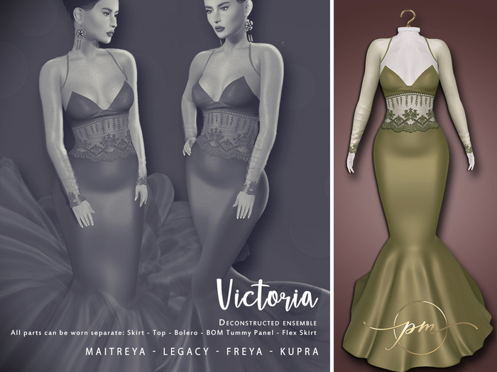 :: pm :: Victoria Gown -moss-