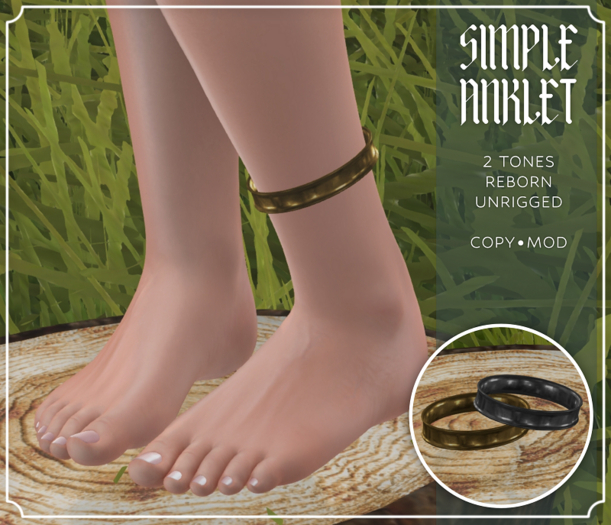 Puddles. Simple Anklet