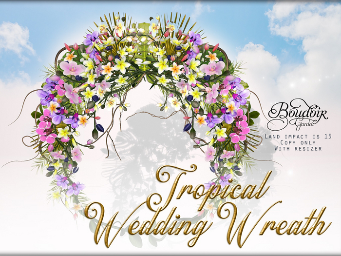 Boudoir Garden-Tropical Wedding Wreath