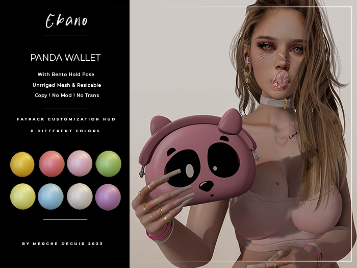 Ebano-Panda Wallet(PINK)