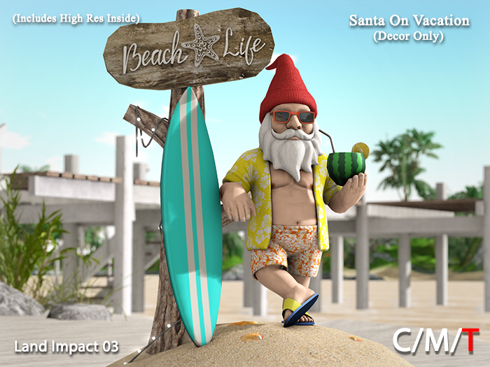"Killer's" Santa On Vacation (Decor Only)