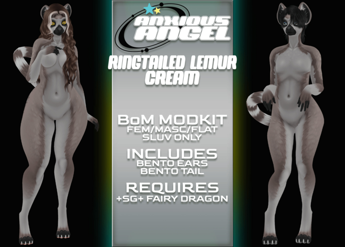 { aa } Ringtailed Lemur (CREAM) - BoM Modkit