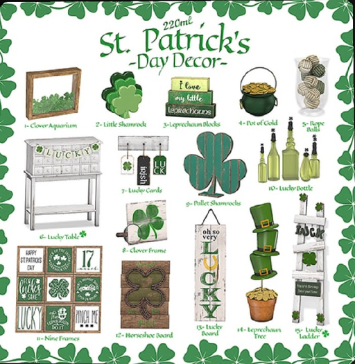 220ML - St. Patrick's Day Decor - Clover Aquarium - COMMON