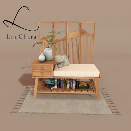 LouChara Hana Reading Bench Set 