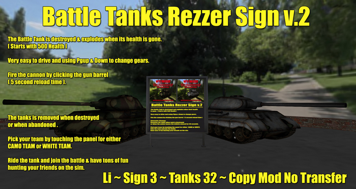 Battle Tanks Rezzer Sign v.2 Delivery