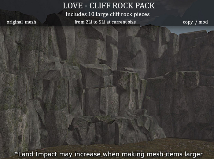 LOVE SUPERSTORE - CLIFF ROCK PACK - LOW LAND IMPACT