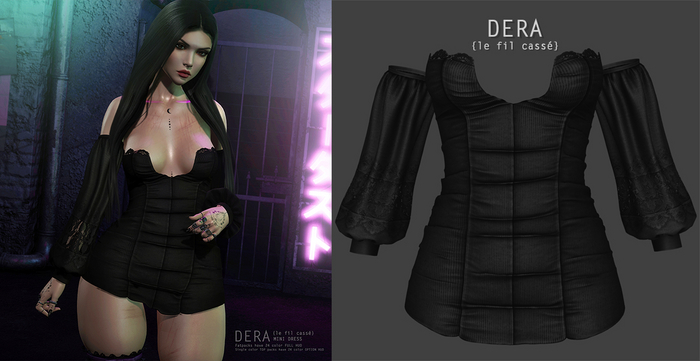 {le fil cassé} Dera Mini Dress Black