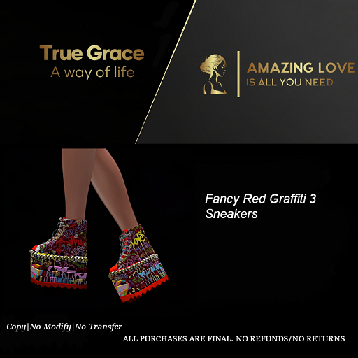 Fancy Red Graffiti 3 Sneakers - Reborn