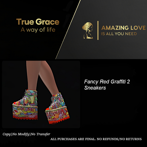 Fancy Red Graffiti 2 Sneakers - Reborn