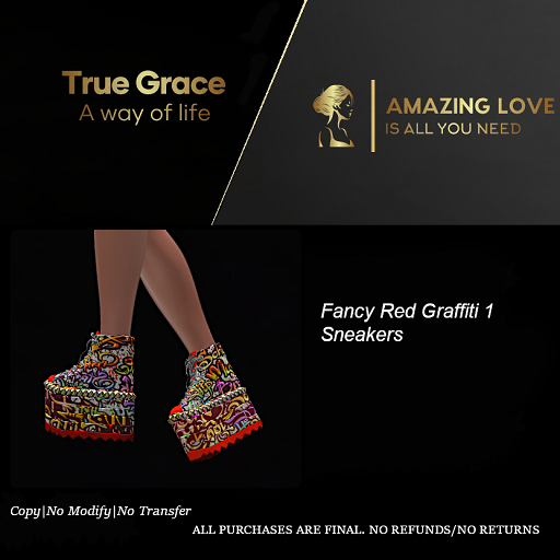 Fancy Red Graffiti 1 Sneakers - Reborn