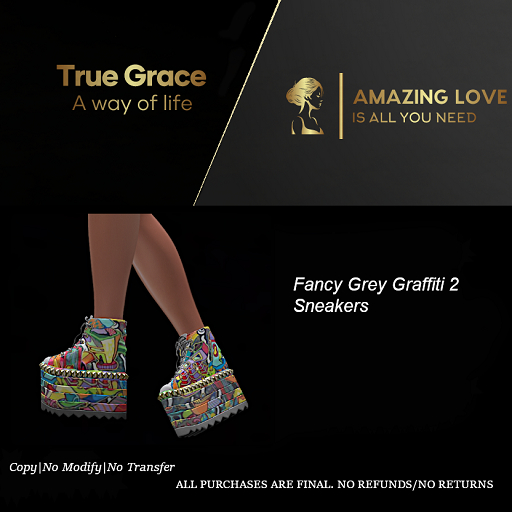 Fancy Grey Graffiti 2 Sneakers - Reborn