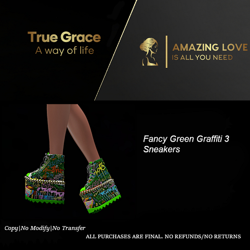 Fancy Green Graffiti 3 Sneakers - Reborn
