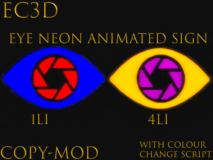 EC3D Animated Eye Neon