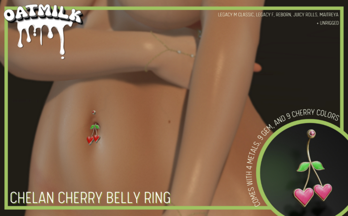 OATMILK // Chelan Cherry Belly Ring UNISEX (add) 1