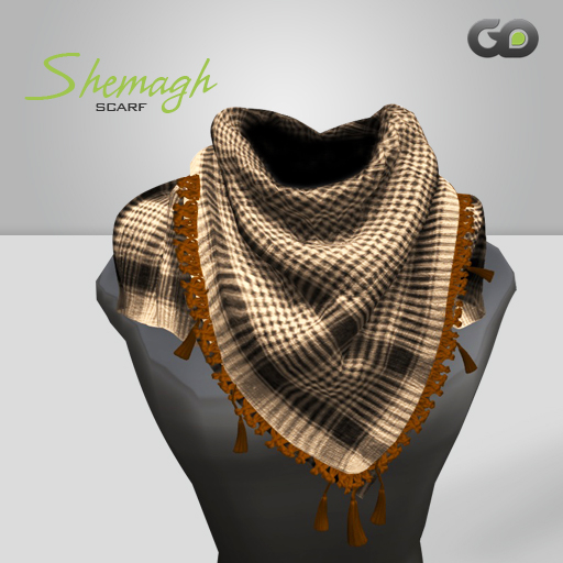 [GD] Shemagh Scarf - Beige/Brown