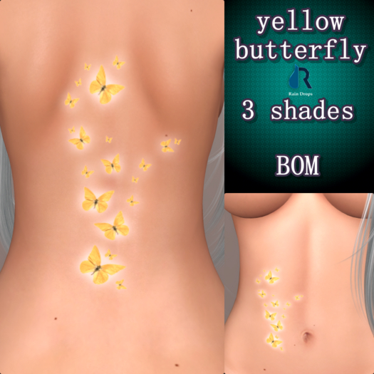 RD - Yellow butterfly Tattoo