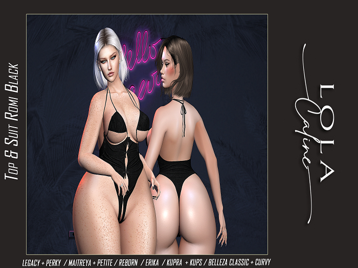BOX LOLA.Caline Top & Suit Romi Black